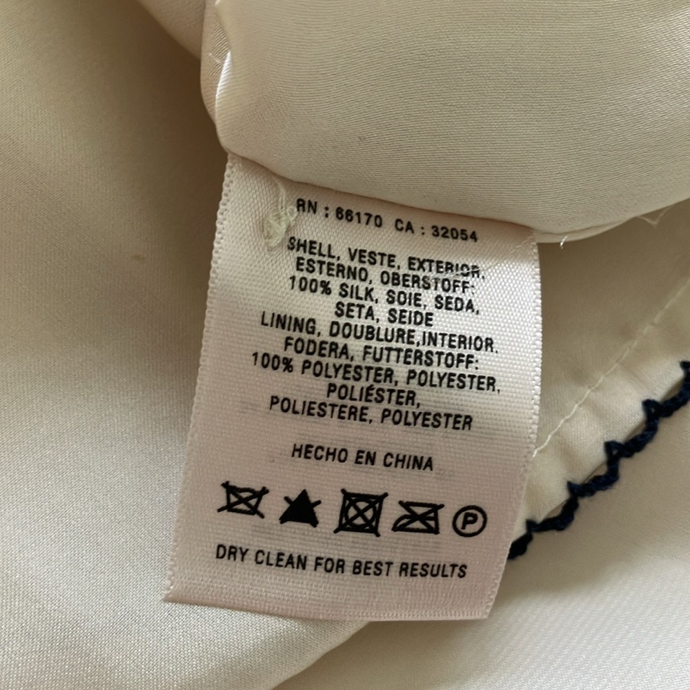 Anthropologie Maeve Broken Blocks 100%‎ Silk Dress- Green, Cream, Navy Sz 4- EUC - Picture 10 of 11